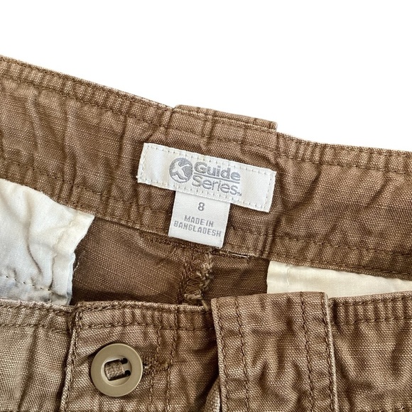 Guide Series Cotton Bermuda Cargo Shorts, Camel Color - Size 8 - Picture 2 of 10